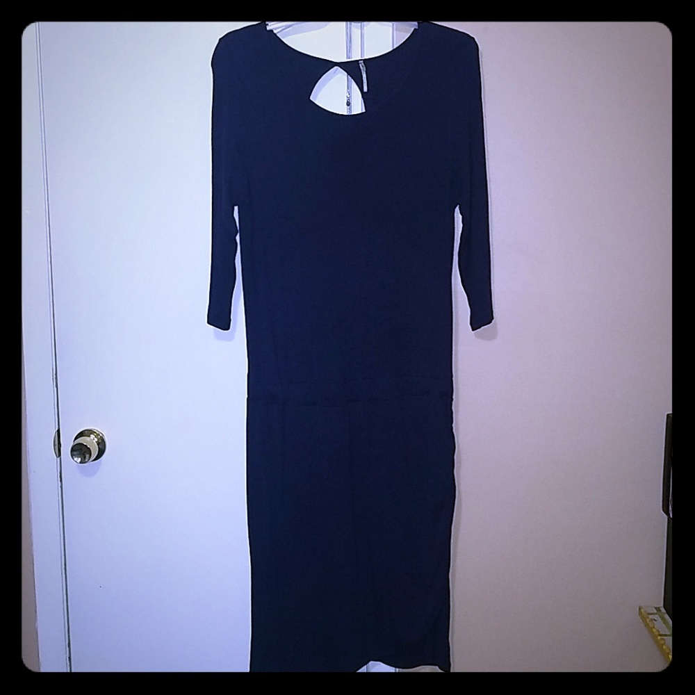 Navy Fitted Dress